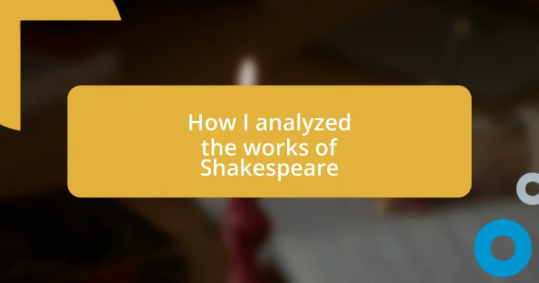 How I analyzed the works of Shakespeare