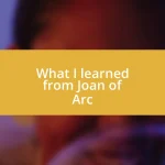 What I learned from Joan of Arc